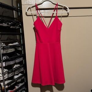 Pink Strappy Mini Dress